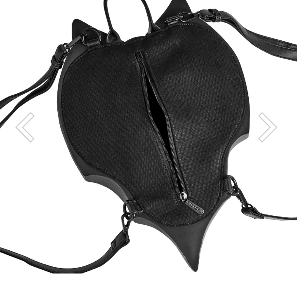 Killstar Vamped Up Bat Backpack, Black - Picture 3 of 12